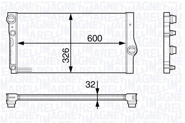 MAGNETI MARELLI Radiaator,mootorijahutus 350213140500